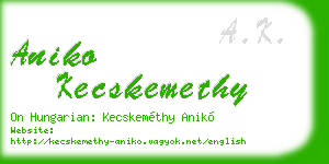 aniko kecskemethy business card