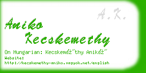 aniko kecskemethy business card
